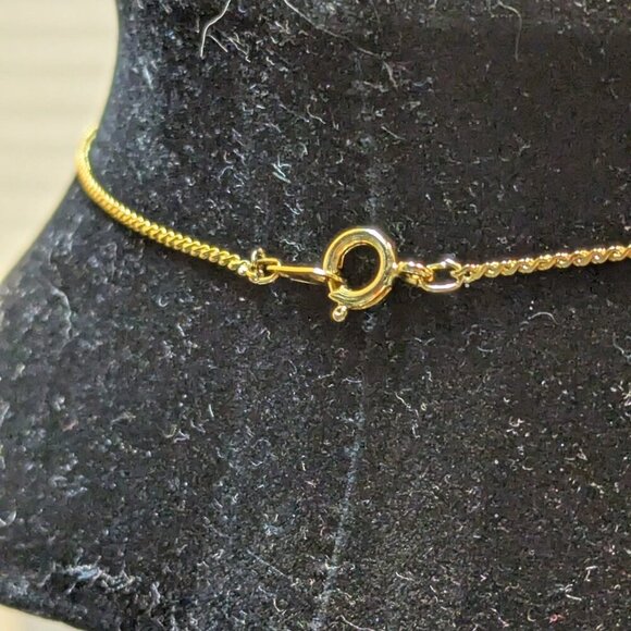 Elegant Yellow Gold Filled Round CZ Pendant Necklace Earrings Set - Picture 5 of 15